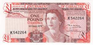 1 Pound Gibraltar 1979 p20b